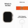 Apple Watch Ultra GPS + Cellular 49mm Titanium Case with Orange Alpine Loop - Medium (MQEU3/MQFL3) - зображення 4