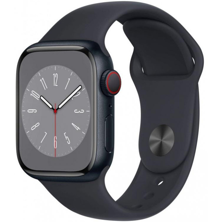 Apple Watch Series 8 GPS 45mm Midnight Aluminum Case w. Midnight Sport Band - M/L (MNUL3) - зображення 1