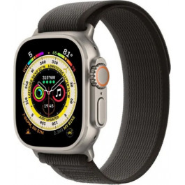 Apple Watch Ultra GPS + Cellular 49mm Titanium Case with Black/Gray Trail Loop - S/M (MQF43/MQFW3)