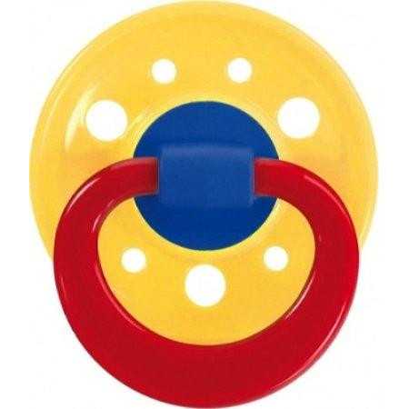Baby-Nova Пустышка круглая трехцветная из латекса (без упаковки) (23500LL) - зображення 1
