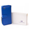 ST Leather Вертикальний місткий гаманець зі шкіри унісекс  19305 Синій - зображення 7