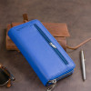 ST Leather Вертикальний місткий гаманець зі шкіри унісекс  19305 Синій - зображення 10