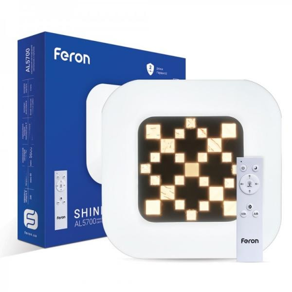 FERON Світильник світлодіодний  AL5700 SHINE 80 Вт білий матовий 3000-6500 К - зображення 1