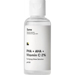 SANE Тоник для лица  с AHA + PHA + витамин С 50 мл (426198265123)