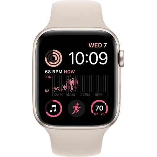 Apple Watch SE 2 GPS 40mm Starlight Aluminum Case w. Starlight S. Band - S/M (MNT33) - зображення 1