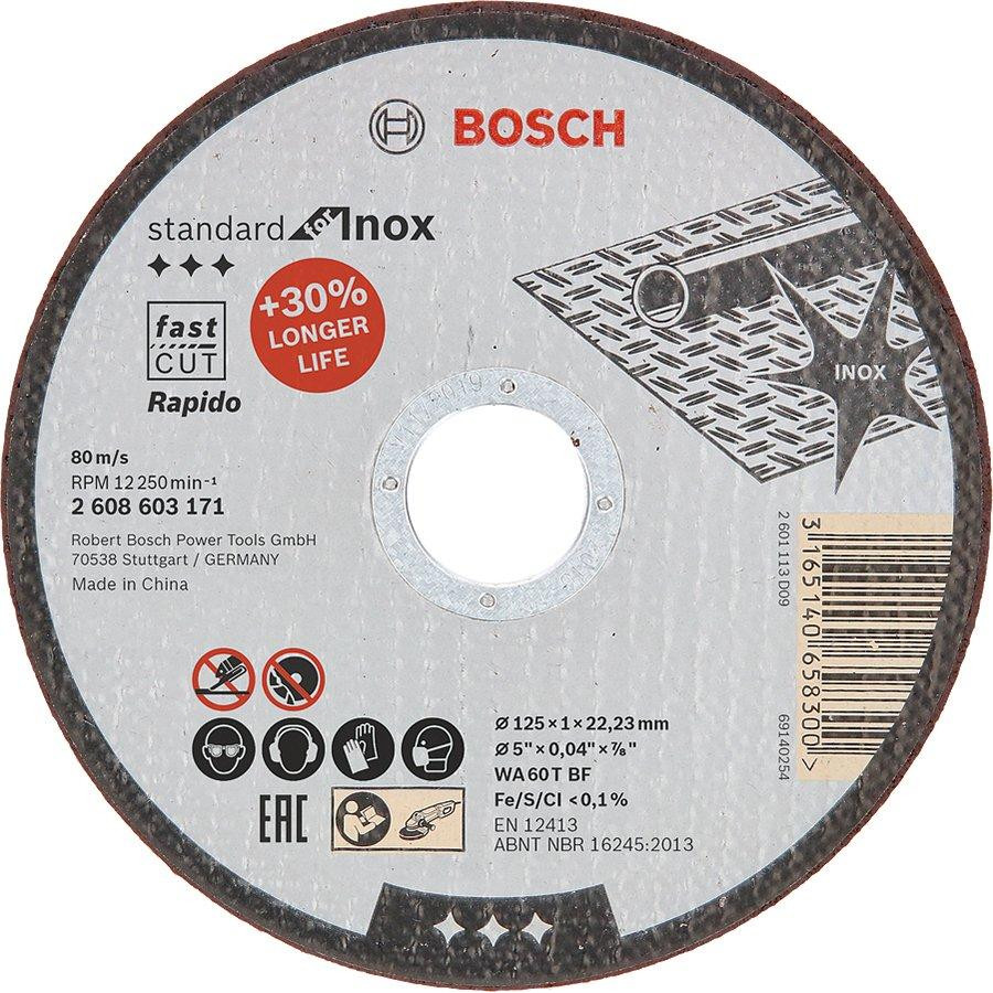 Bosch Круг отрезной по металлу (нержавейке)  125x1.0 Standart for Inox - зображення 1