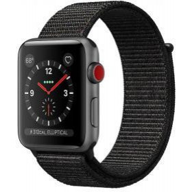 Apple Watch Series 3 GPS + Cellular 38mm Space Gray Aluminum w. Black Sport L. (MRQE2) - зображення 1
