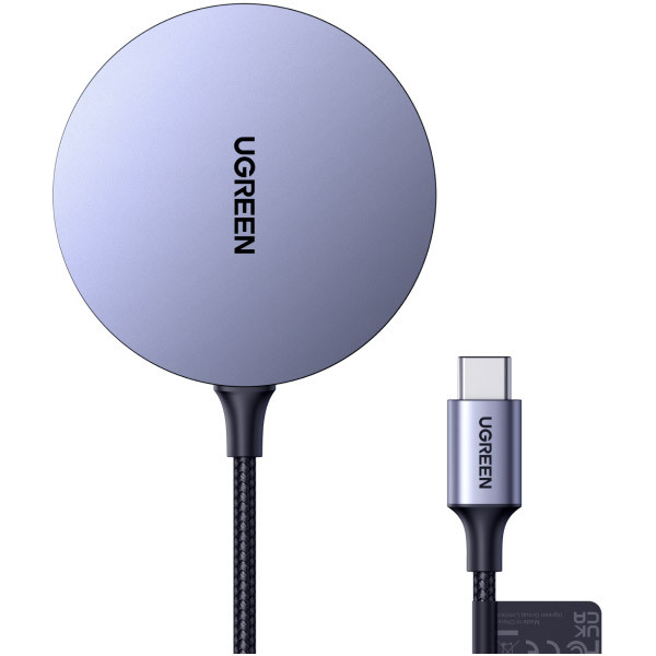 UGREEN CD245 Magnetic Wireless Charger 15W Gray (30233) - зображення 1