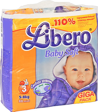 Libero Baby Soft Midi 3 (88 шт.) - зображення 1
