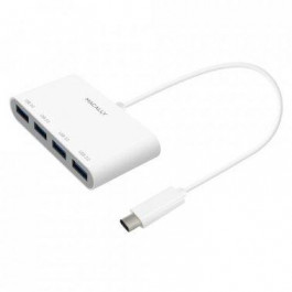 Macally USB-C to 4 port USB-A Hub White (UCHUB4)
