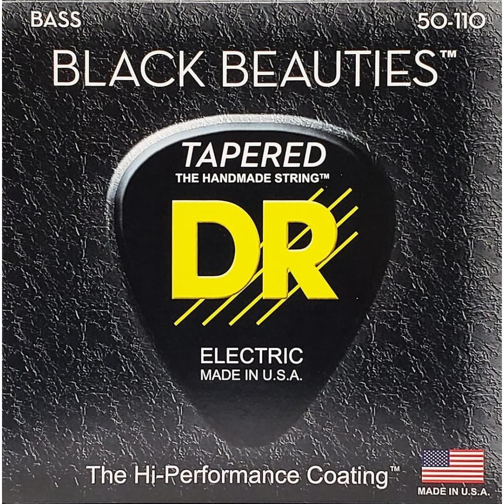 DR BKBT-50 Black Beauties Black Coated Bass Strings 50/110 - зображення 1
