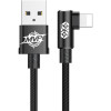 Baseus MVP Elbow Type Cable USB For IP 1.5A 2M Black (CALMVP-A01) - зображення 1