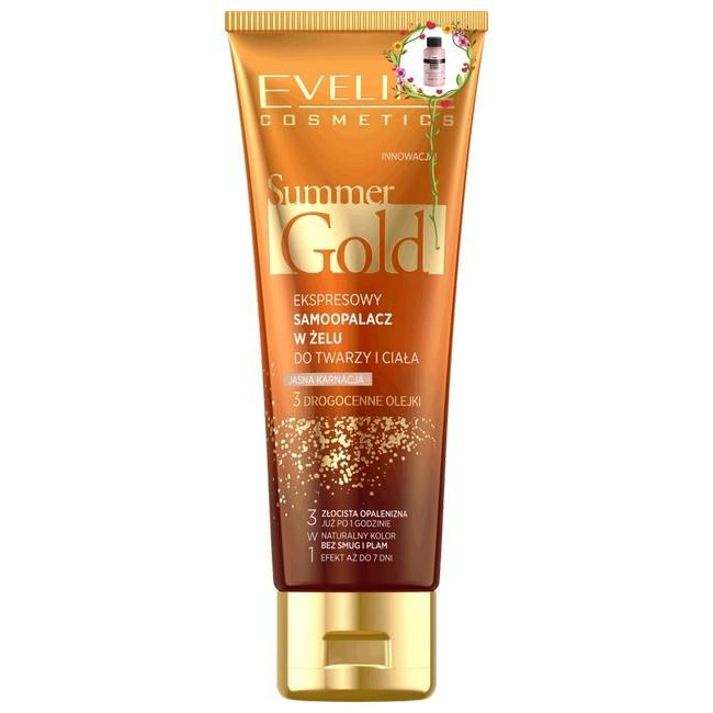 Eveline Гель-автозагар  SUMMER GOLD для лица и тела 3в1 для светлой кожи, 100мл - зображення 1