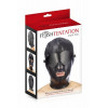 Fetish Tentation Шолом БДСМ зі знімною маскою Fetish Tentation BDSM hood in leatherette with removable mask (SO4672) - зображення 3