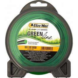 Oleo-Mac Жилка косильная GreenLine 2,0x15м (63040166)