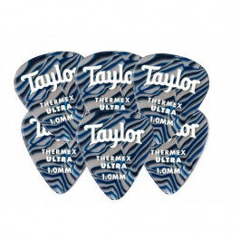 Taylor Guitars 351 Thermex Ultra Picks 1.0 mm, Blue Swirl, 6 Pack