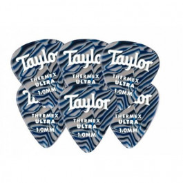   Taylor Guitars 351 Thermex Ultra Picks 1.0 mm, Blue Swirl, 6 Pack