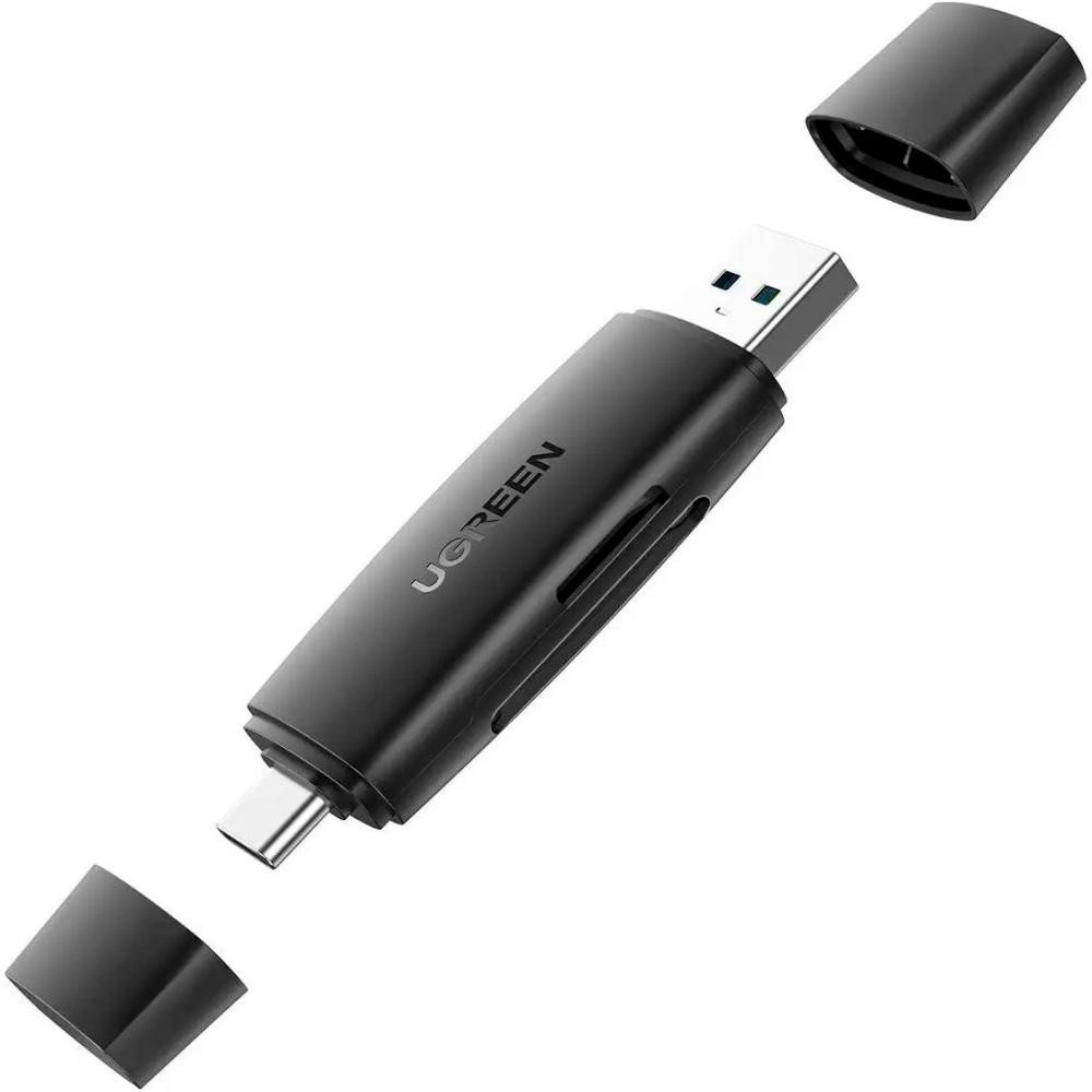 UGREEN 2-in-1 USB A & USB-C Card Reader (80191) - зображення 1
