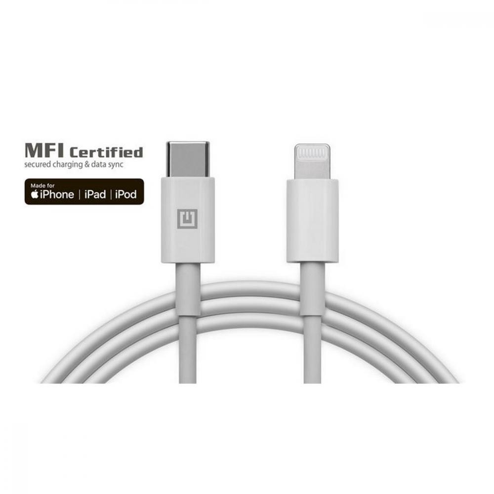REAL-EL USB Type-C to Lightning 2m MFI TPE White (EL123500058) - зображення 1