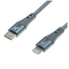 Grand-X GRAND-X USB-C/Lightning Gray 1m (CL-01) - зображення 1