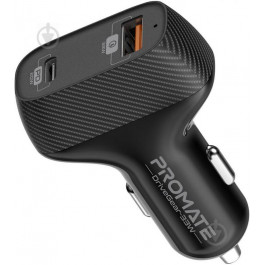 Promate DriveGear-33W PD USB-C + QC 3.0 USB-A Black (drivegear-33w.black)