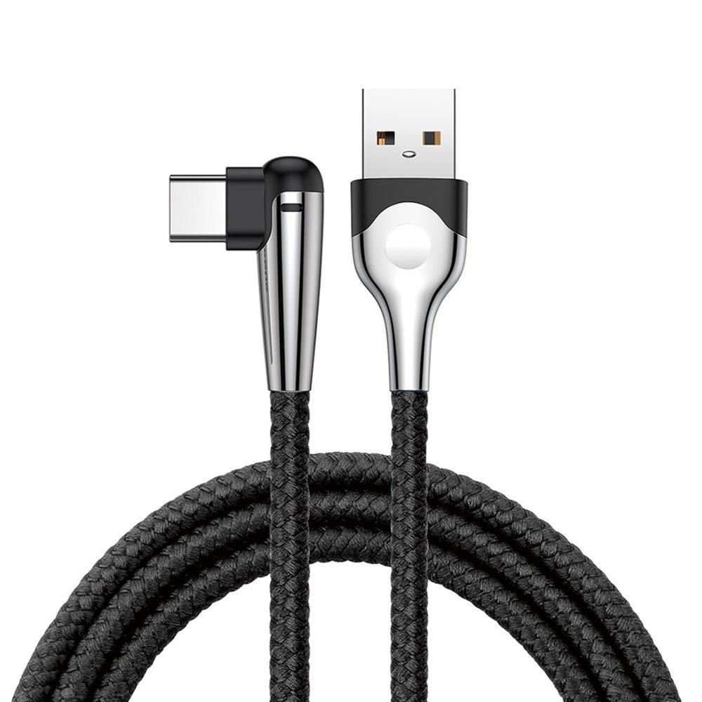 Baseus MVP Mobile game Cable USB For Type-C 3A 1M Black (CATMVP-D01) - зображення 1