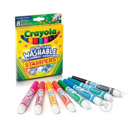 Crayola Набор фломастера с мини-штампами (ultra-clean washable), 8 шт  256343.012