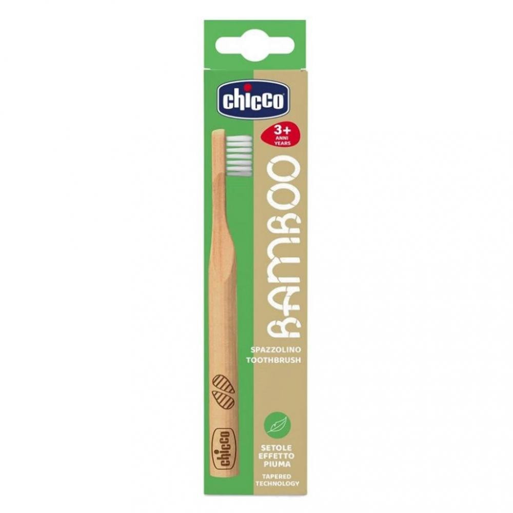 Chicco Бамбуковая зубная щетка Chicco Зеленая (10623.00.10)(8058664138883) - зображення 1