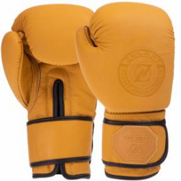 Zelart Перчатки боксерские кожаные VL-3074, размер 12oz, желтый