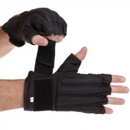 Zelart Снарядные перчатки кожаные VL-3097, размер XL, черный
