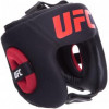UFC Шлем боксерский с полной защитой кожаный PRO / размер S-M, черный (UHK-75060) - зображення 1