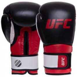 UFC Перчатки боксерские кожаные PRO Training / размер 12oz, красный-черный (UHK-69989)