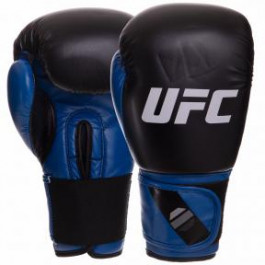 UFC Перчатки боксерские PRO Compact / размер S-M, синий-черный (UHK-75001)