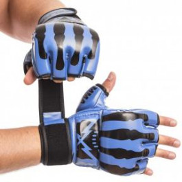Zelart Перчатки для смешанных единоборств MMA BO-1395, размер L, синий/черный