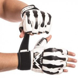 Zelart Перчатки для смешанных единоборств MMA BO-1395, размер L, белый/черный