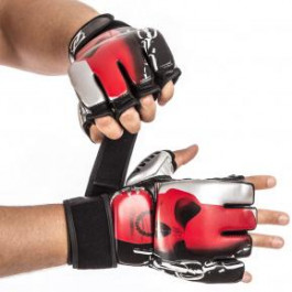 Zelart Перчатки для смешанных единоборств MMA BO-1319, размер XL, черный/красный