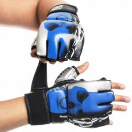 Zelart Перчатки для смешанных единоборств MMA BO-1319, размер XL, черный/синий