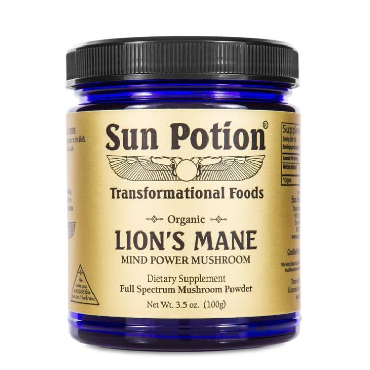 Real Mushrooms Їжовік гребінчастий Sun Potion, Organic Lion’s Mane, 100 г - зображення 1