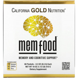 California Gold Nutrition Їжовік гребінчастий , MEM Food, Memory & Cognitive Support, 60 Packets