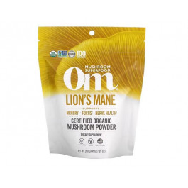 Om Mushroom Superfood Їжовік гребінчастий , Certified Organic Mushroom Powder, Lion's Mane 100 г
