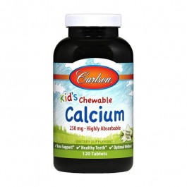 Carlson Labs Kid's Chewable Calcium 250mg ваниль 120 таб (CAR-05084)