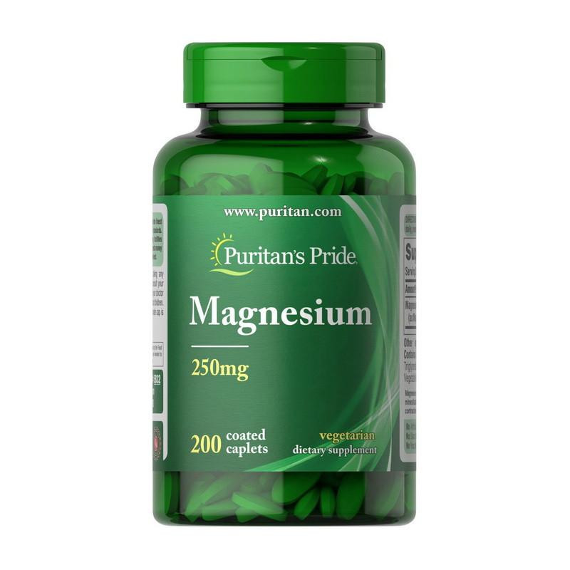 Puritan's Pride Magnesium 250 mg (200 caplets) - зображення 1