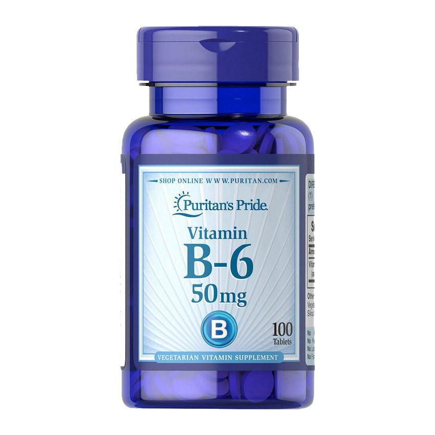 Puritan's Pride Vitamin B-6 50 mg (100 tablets) - зображення 1