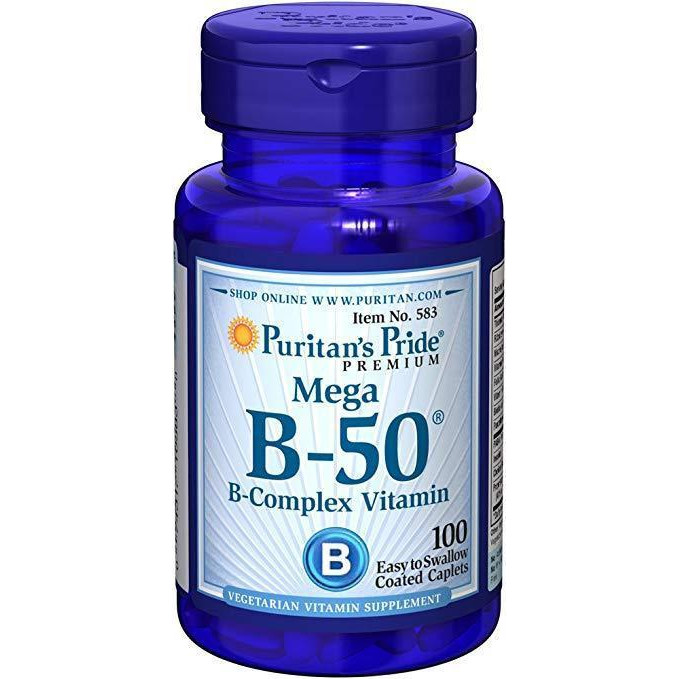 Puritan's Pride Mega B-50 B-Complex Vitamin (250 caps) - зображення 1