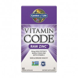 Garden of Life Vitamin Code Raw Zinc 30 mg (60 veg caps)