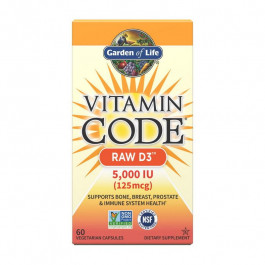   Garden of Life Vitamin Code Raw D3 5000 IU 125 mcg (60 veg caps)