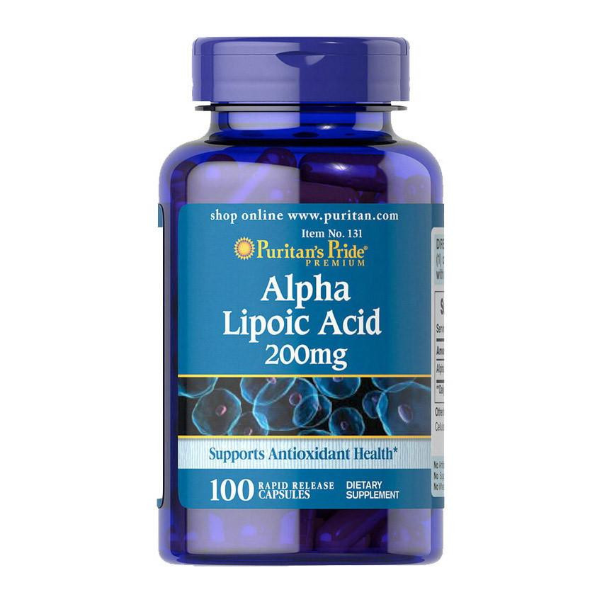 Puritan's Pride Alpha Lipoic Acid 200 мг 100 капсул - зображення 1