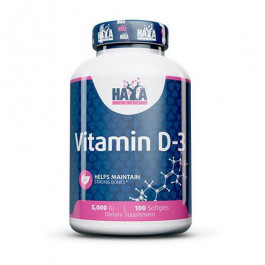 Haya Labs Vitamin D-3 5000 IU (100 softgels)