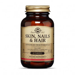Solgar Вітаміни для волосся, шкіри, нігтів формула МСМ  Skin Nails & Hair Advanced Msm Formula (60 tabs)