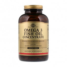 Solgar Омега 3 концентрат риб'ячого жиру  /  Omega 3 Fish Oil Concentrate 240 капсул